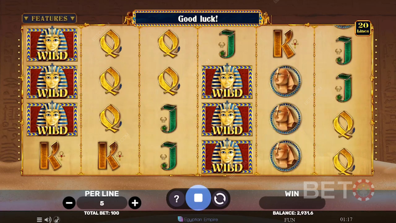Egyptian Sands arvostelu by BETO Slots