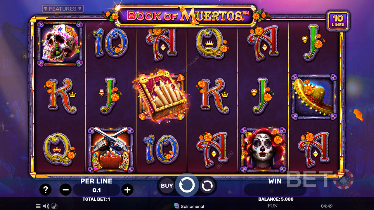 Book of Muertos arvostelu BETO Slotsilta