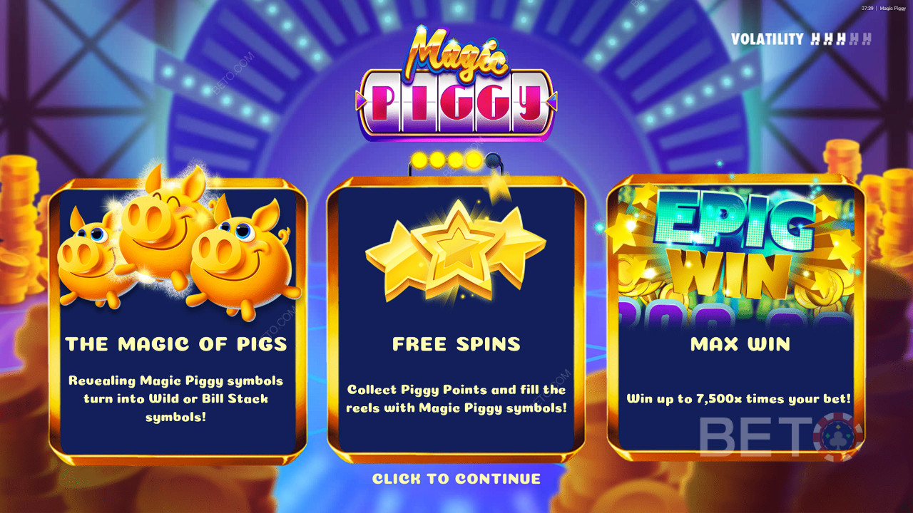 Bonusominaisuudet selitetty Magic Piggy by:ssä Hacksaw Gaming