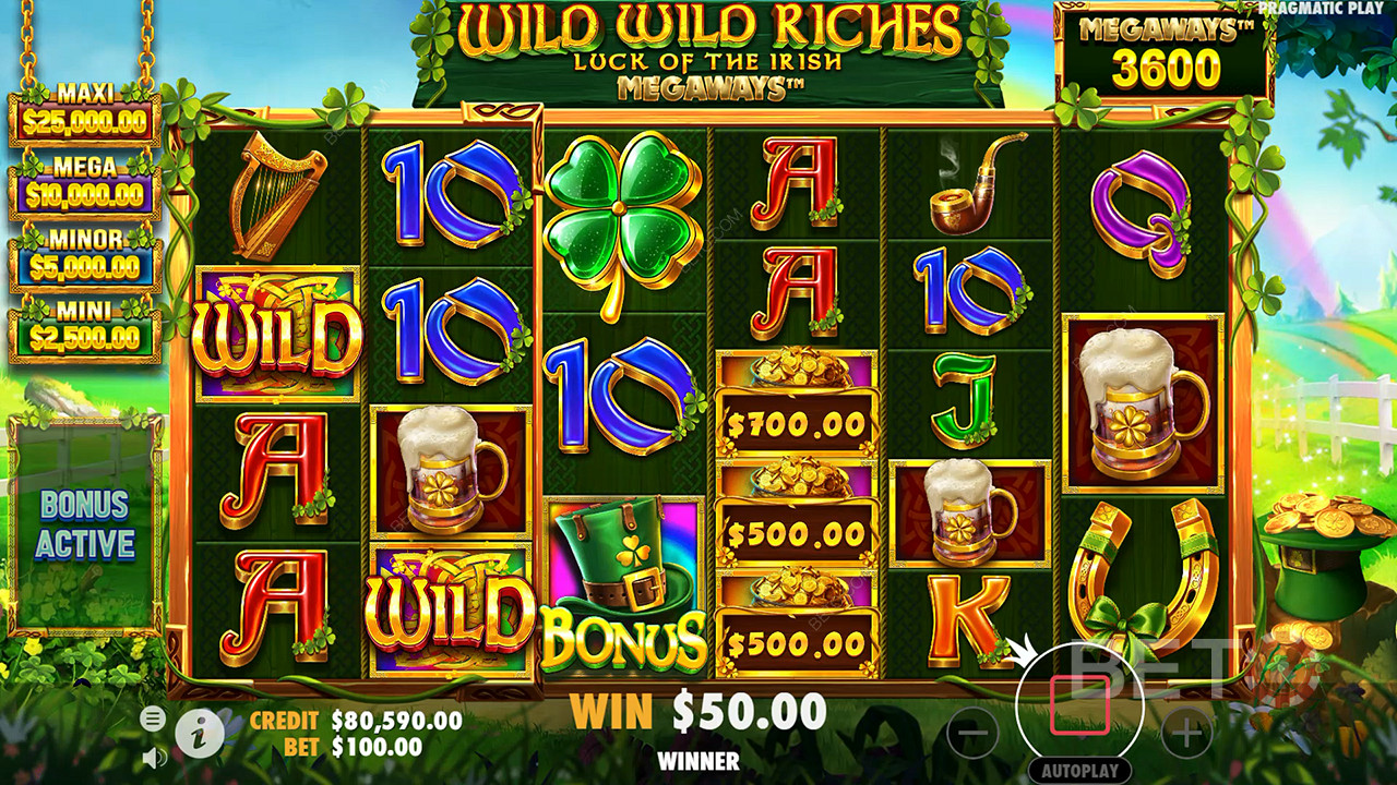 Bonusominaisuudet selitetty Wild Wild Riches Megaways by Pragmatic Play