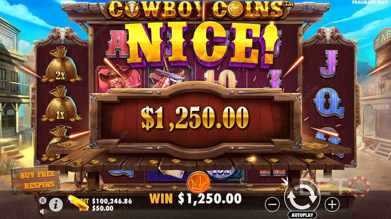 Voita 30,000x panoksesi Cowboy kolikoita videokolikkopelissä!
