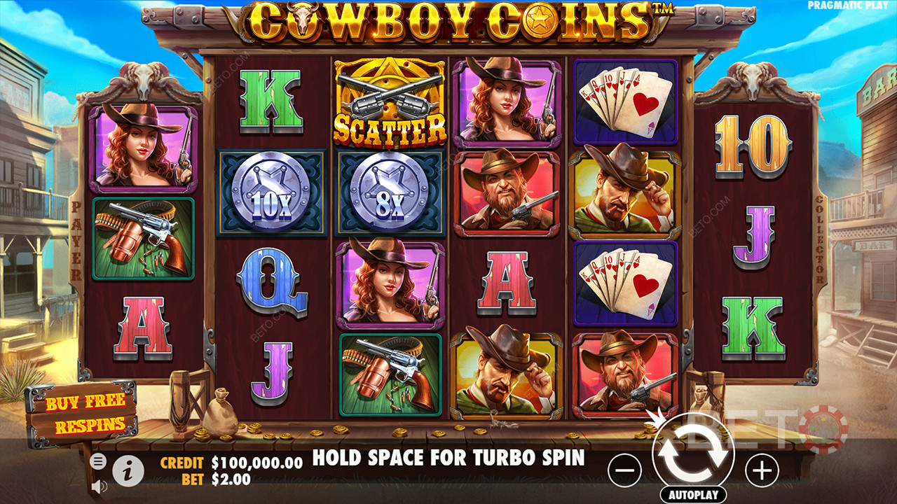 Cowboy kolikoita arvostelu BETO Slots
