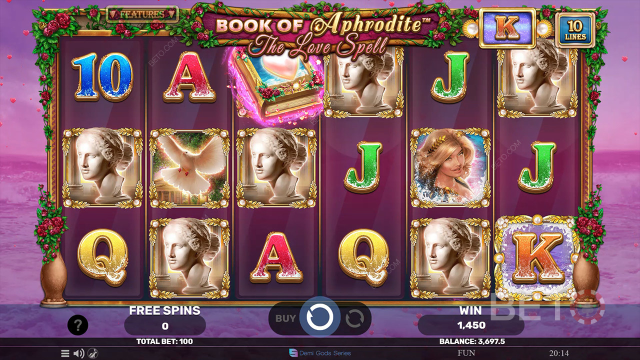 Book Of Aphrodite - Rakkausloitsu arvostelu BETO Slotsilta