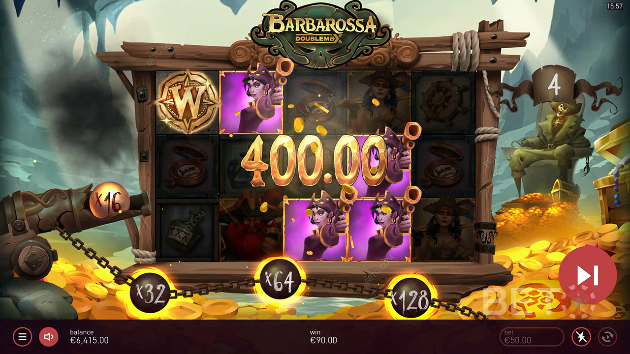 Voita 20,000x panoksesi Barbarossa DoubleMax -kolikkopelissä!