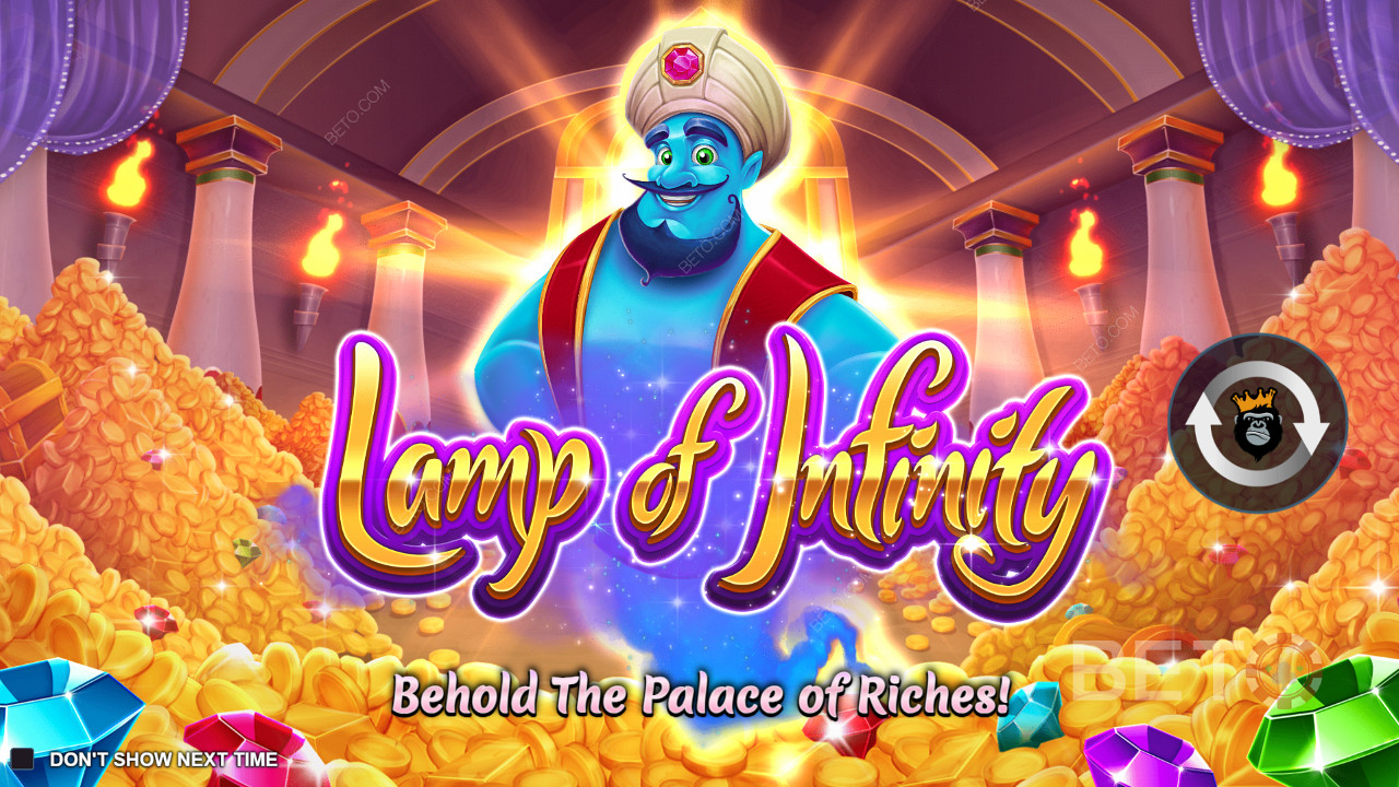 Pyydä henkeä täyttämään toiveesi Lamp of Infinity -nettikolikkopelissä.
