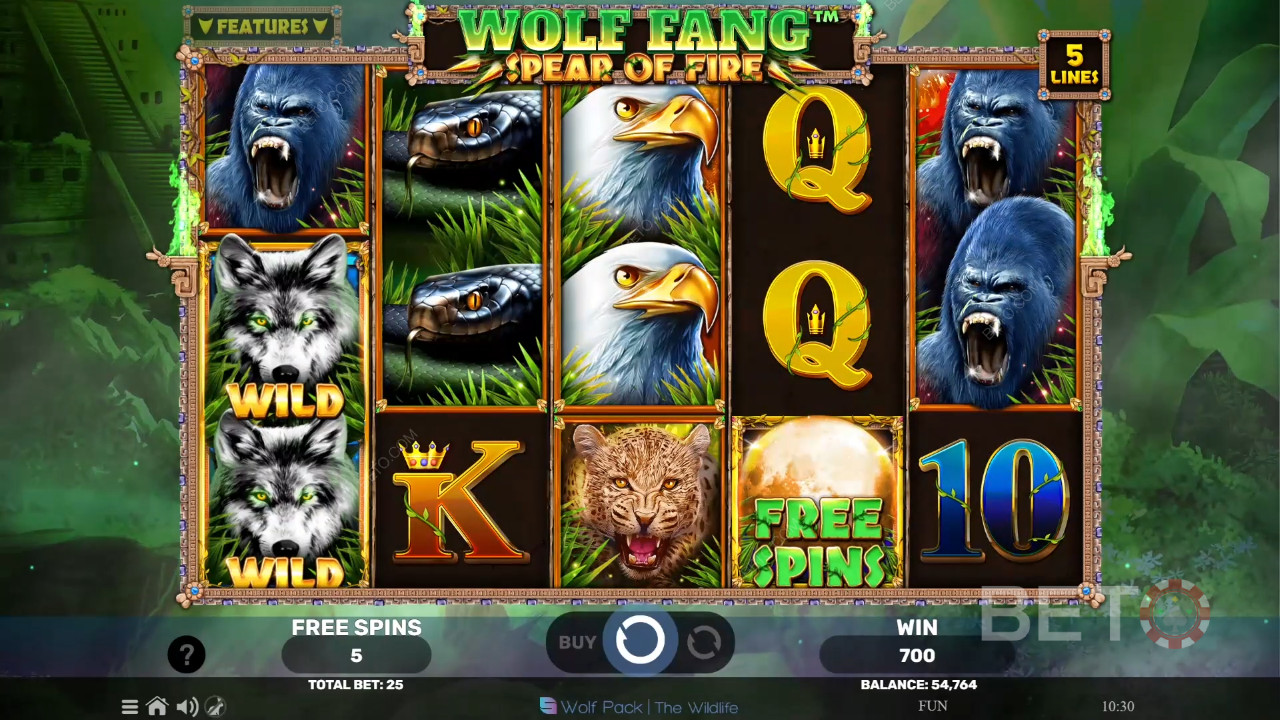 Wolf Fang Spear of Fire arvostelu BETO Slotsilta