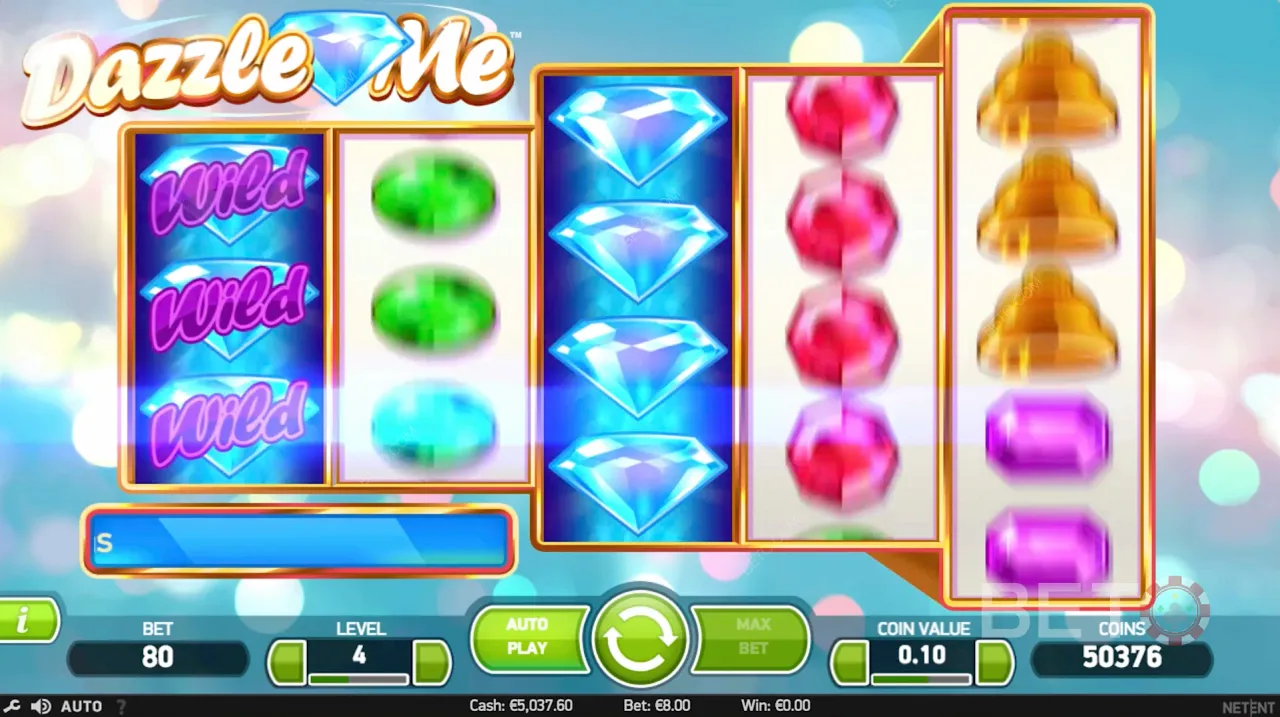 Video Gameplay Dazzle Me Slot by NetEnt