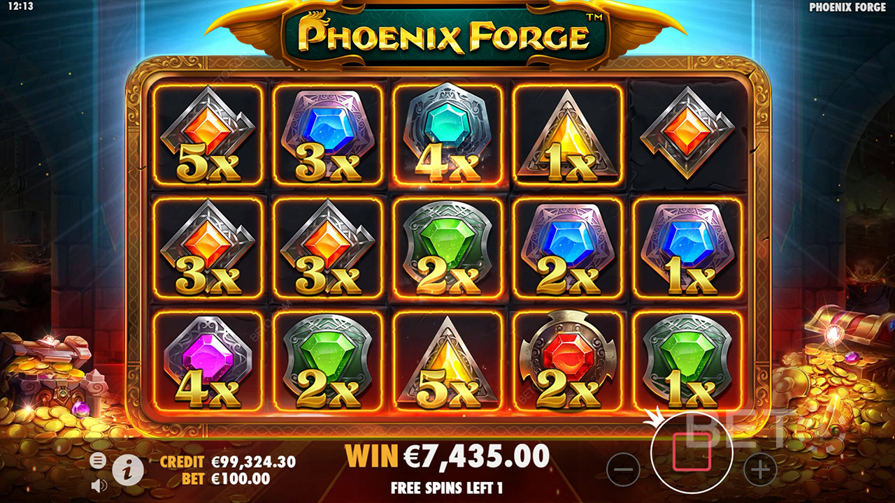 Bonusominaisuudet selitetty Phoenix Forge by Pragmatic Play