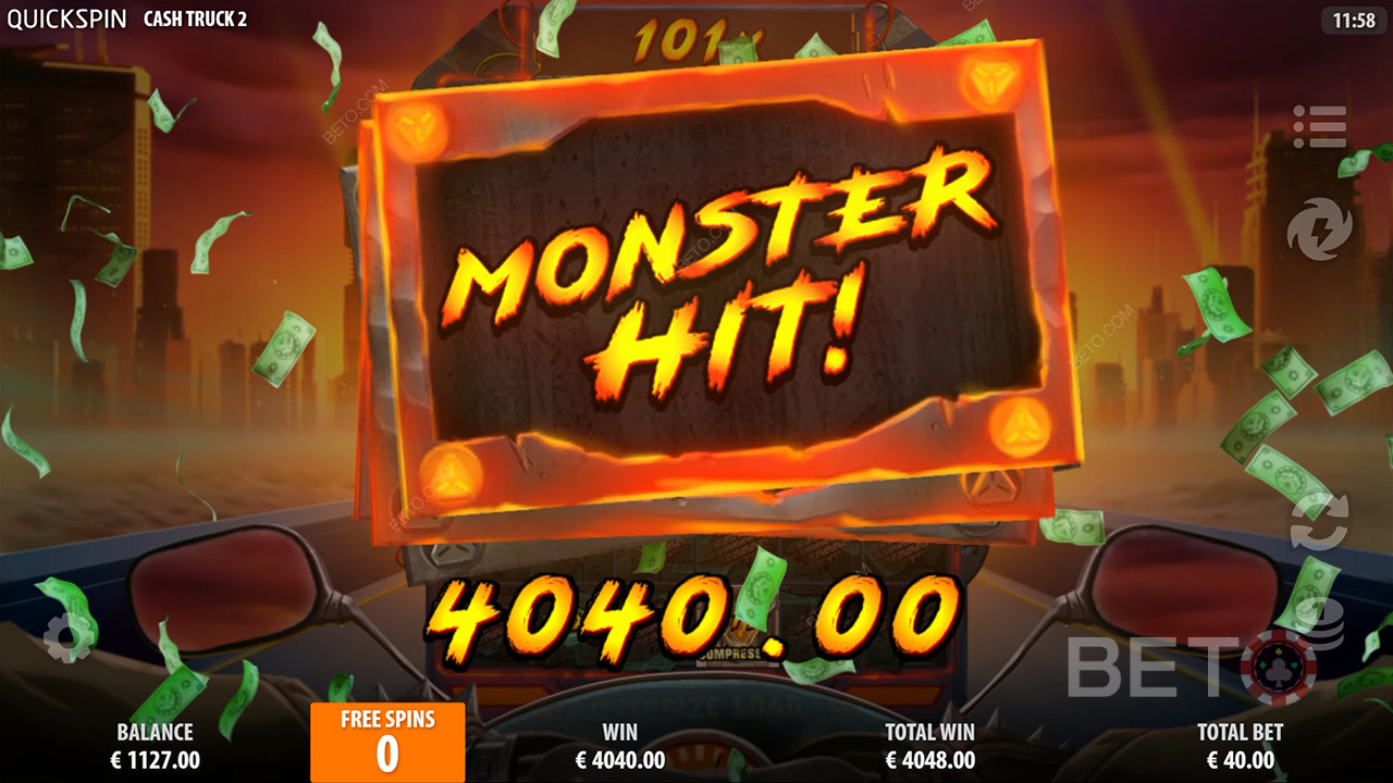 Voita 35,000x panoksesi Cash Truck 2 -kolikkopelissä verkossa!