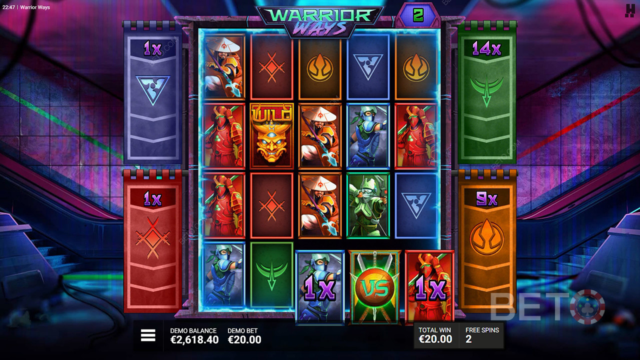 Warrior Ways arvostelu BETO Slotsilta