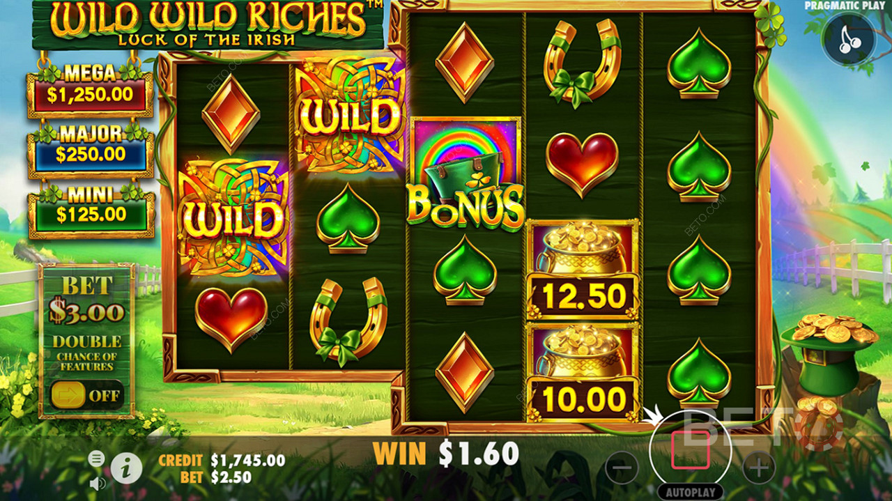 Hanki wildit ja voita jännittäviä summia Wild Wild Riches -pelissä.