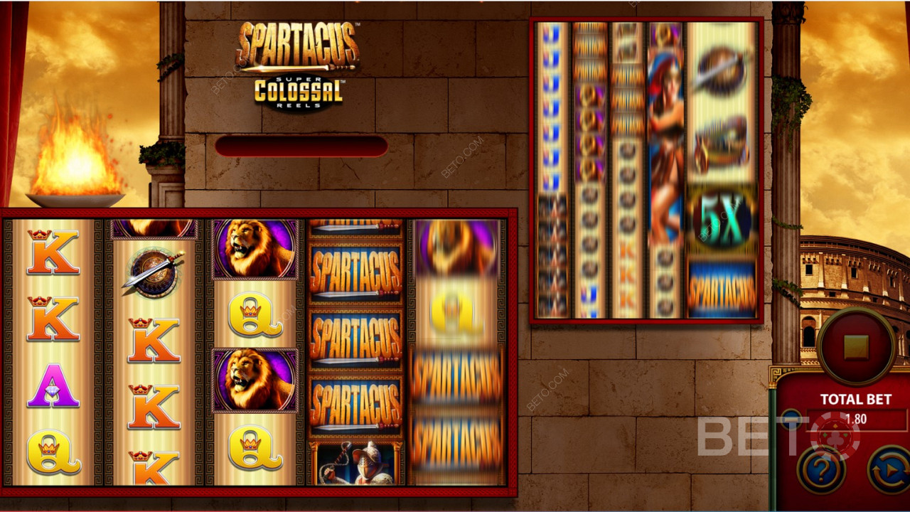 Spartacus Super Colossal Reels nettikolikkopeli kolikkopelissä