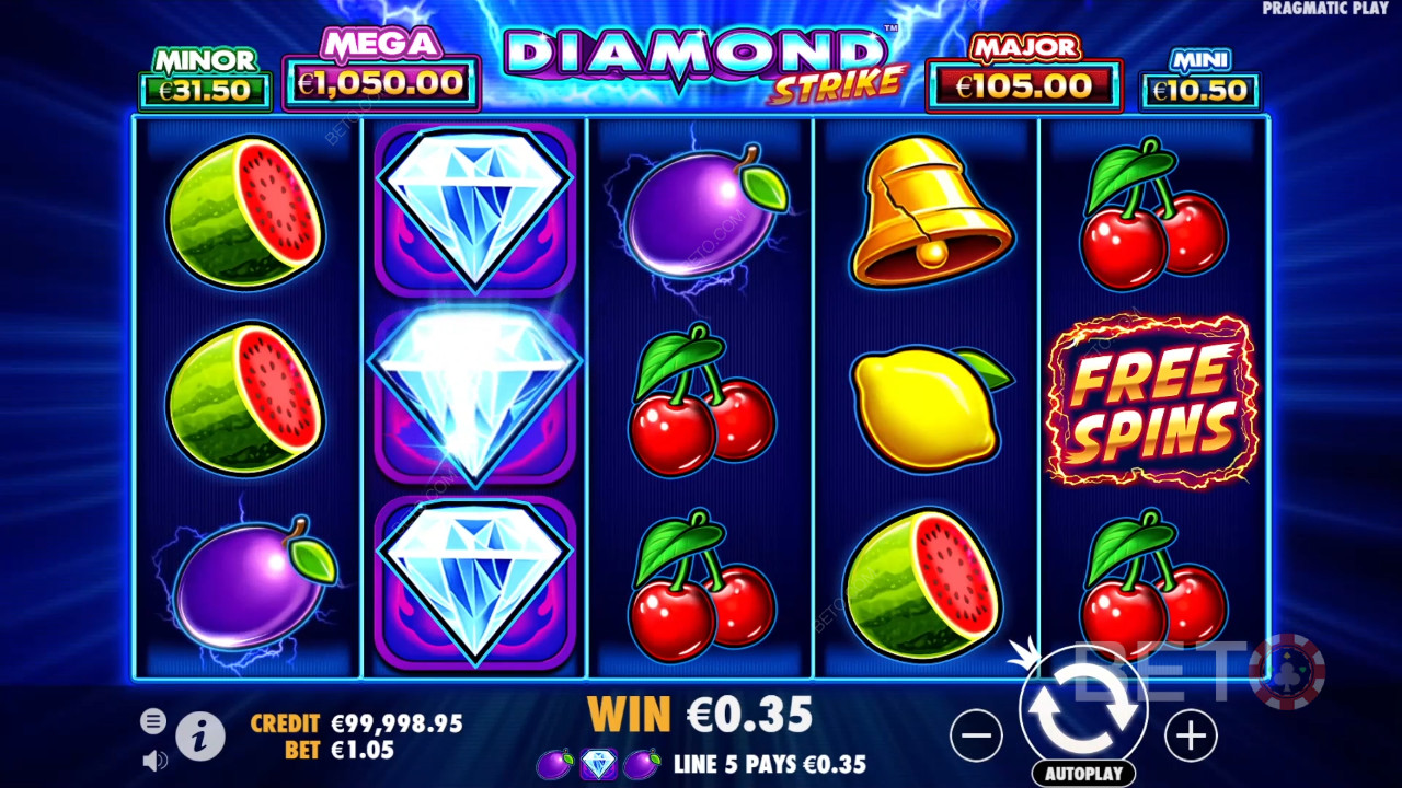 Bonusominaisuudet selitetty Diamond Strikessa Diamond Strike by Pragmatic Play