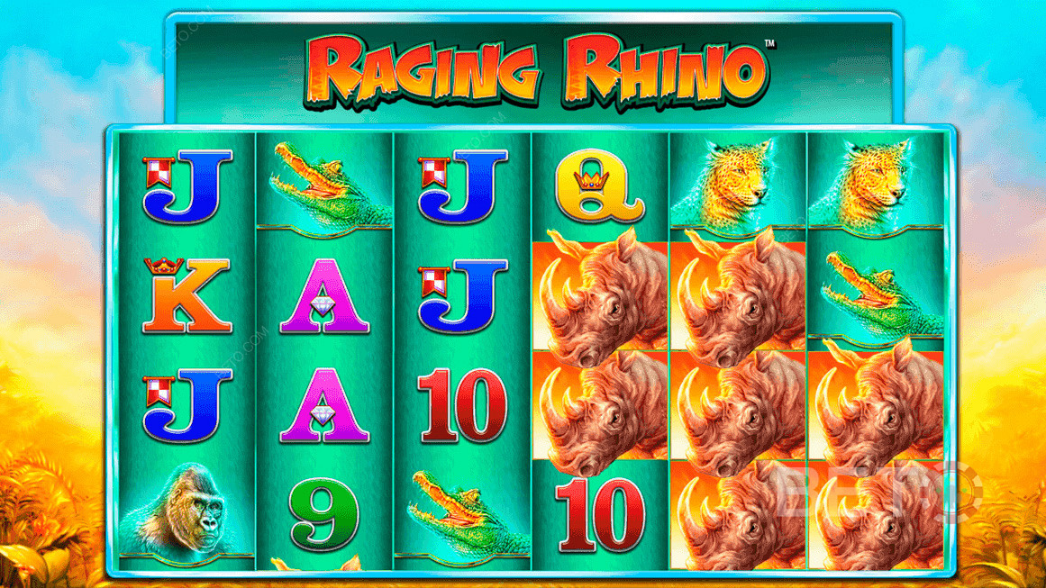 Raging Rhino Williams Interactivelta(WMS) - tarjoaa jopa 46 656 tapaa voittaa!