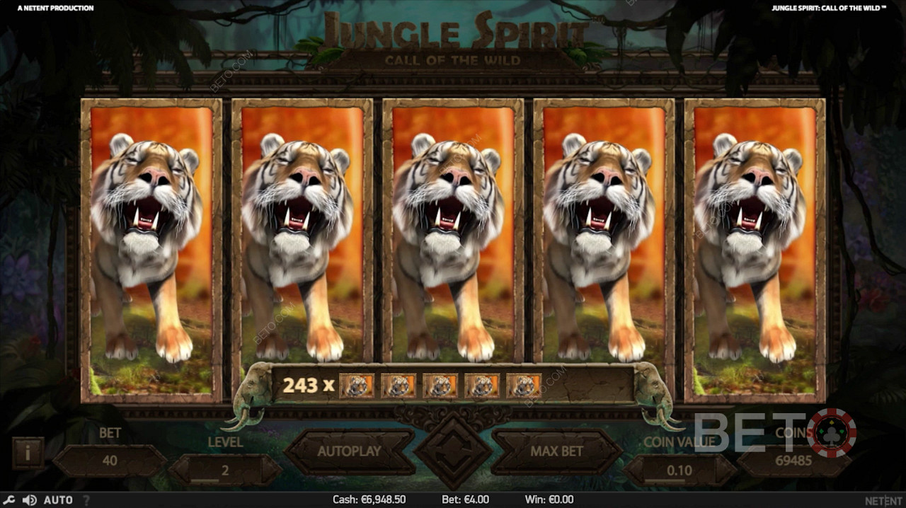 Huippuvoitto ilmaiskierrosten aikana Jungle Spiritissä: Call of the Wild