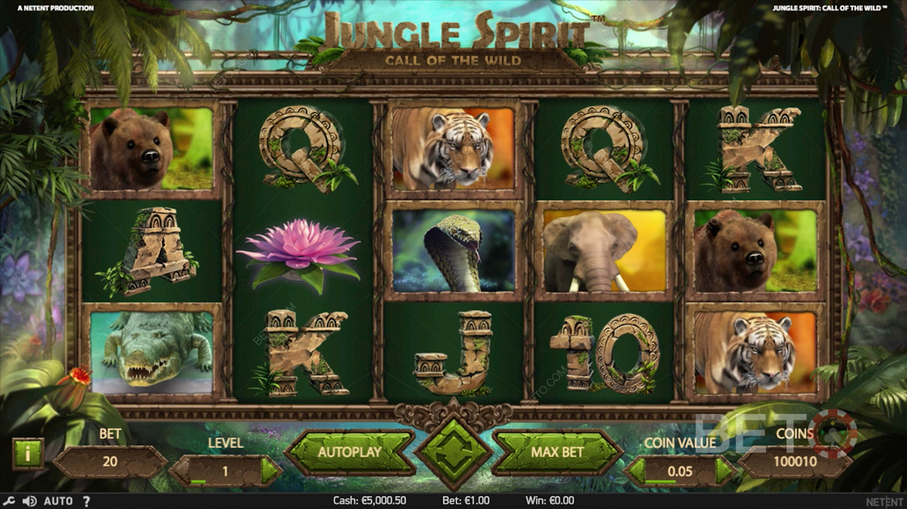 Viidakon henki: Jengi Jungle Jungle: Call of the Wild Online-kolikkopeli