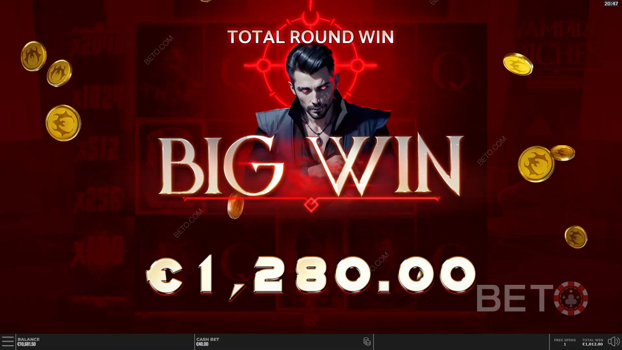 Voita 25,000x panoksesi Vampire Riches DoubleMax -videokolikkopelissä!