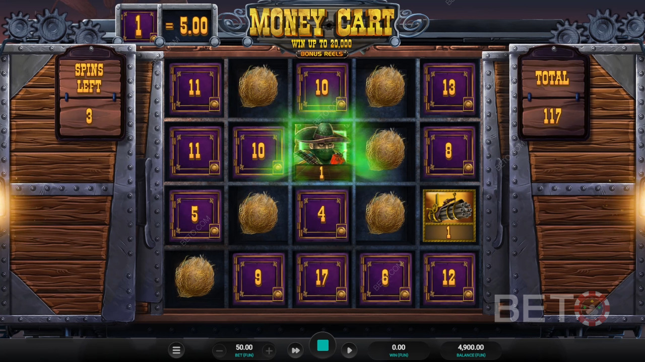 Money Cart Bonus Reels arvostelu BETO Slotsilta