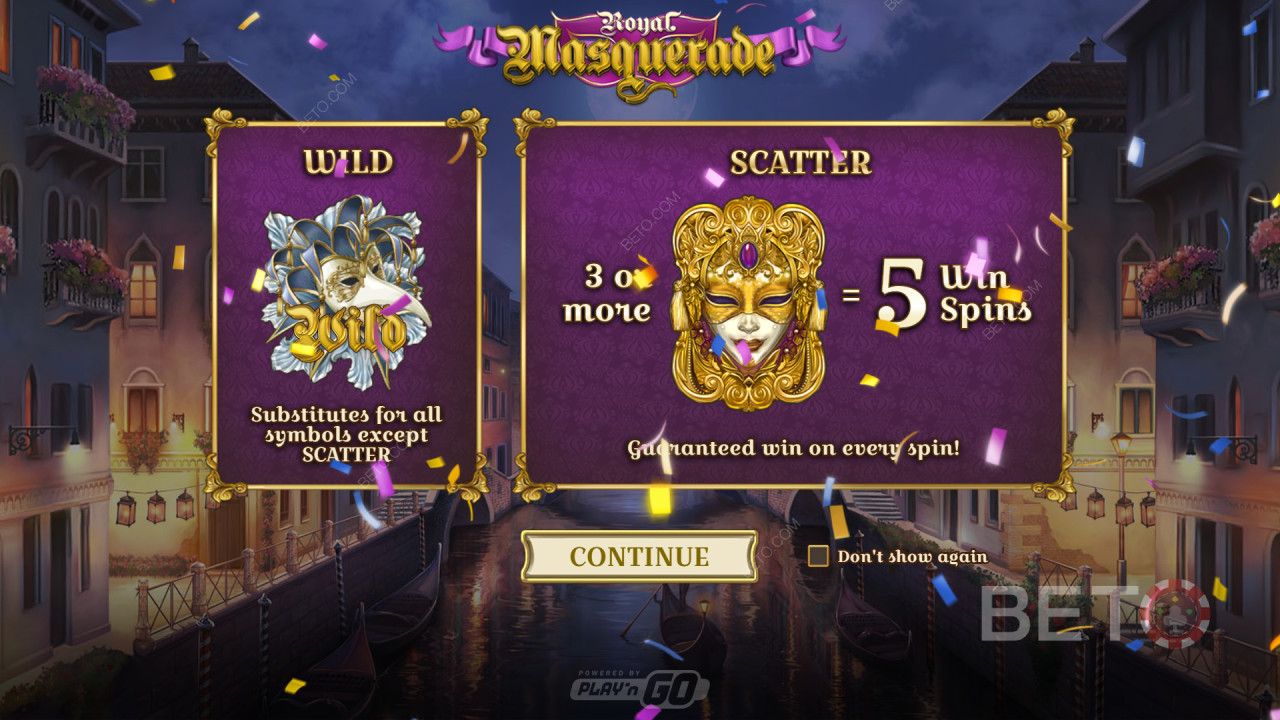 Royal Masquerade -pelin bonusominaisuudet selitettynä Play