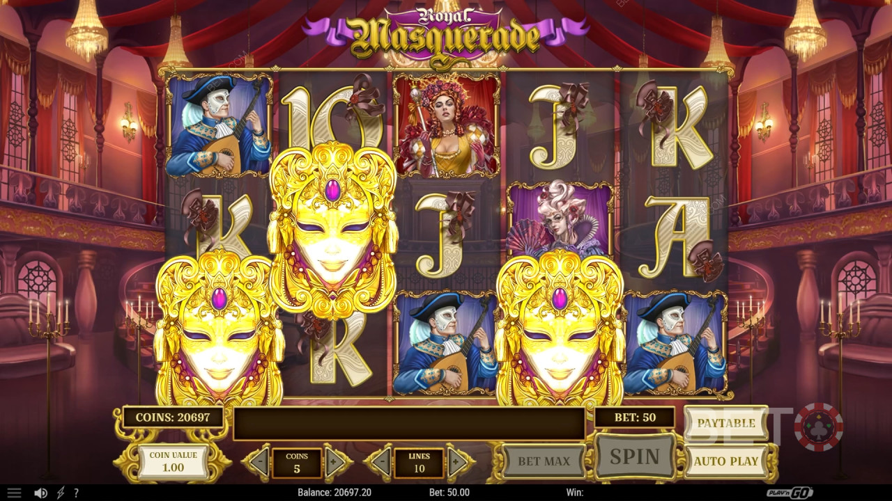 BETO Slotsin arvostelu pelistä Royal Masquerade