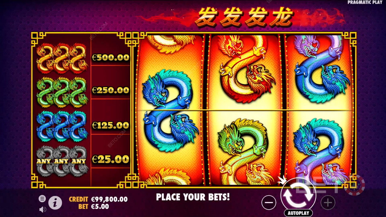 Bonusominaisuudet selitetty 888 Dragons by Pragmatic Play