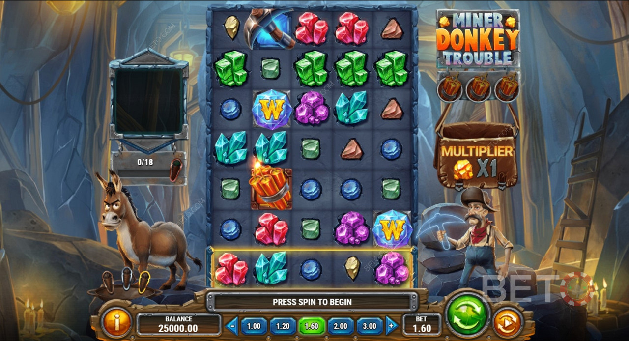 Cool Slot rakenne Miner Donkey Trouble