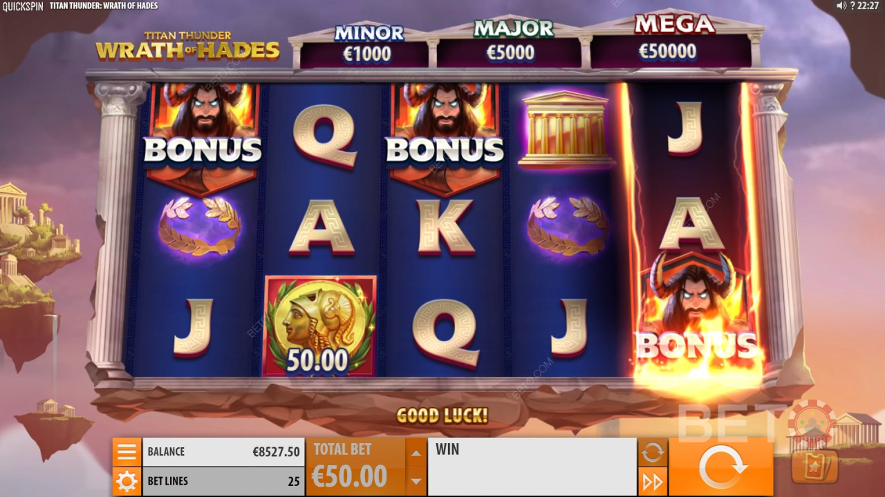 Titan Thunder: Wrath of Hades Arvostelu BETO Slotsilta