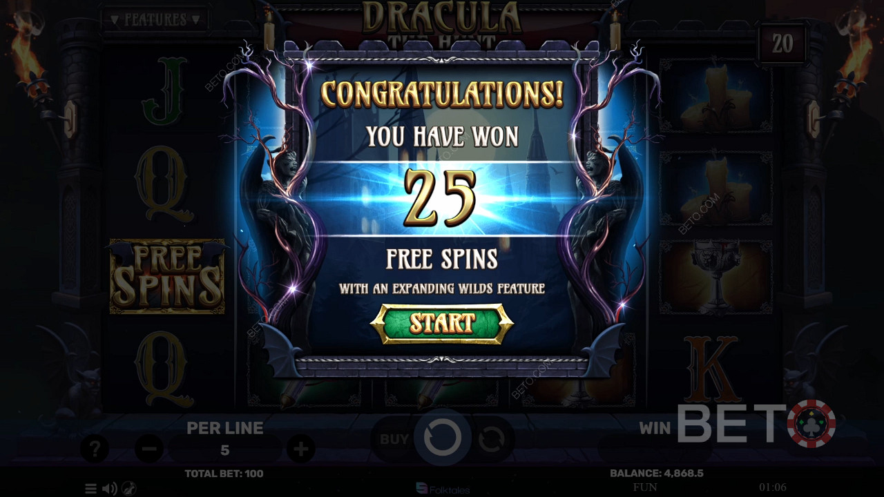 Voita 3,000x panoksesi Dracula The Hunt -nettikolikkopelissä!