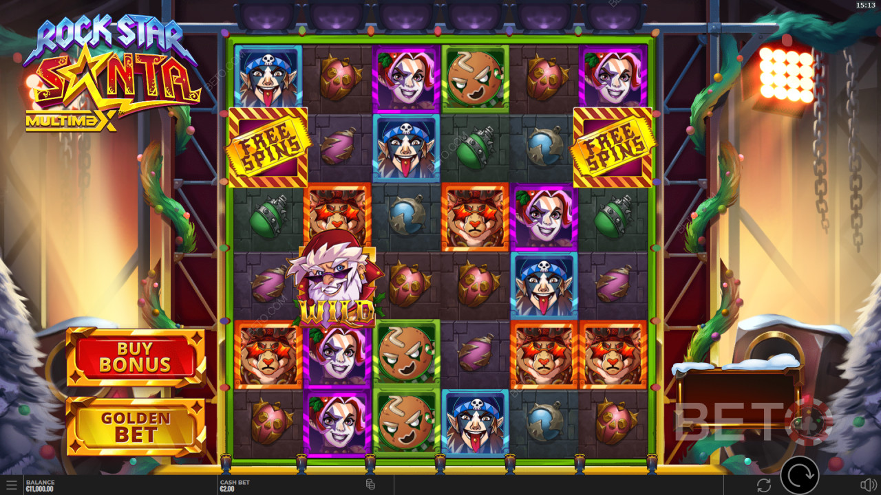 Rock Star Santa MultiMax arvostelu by BETO Slots