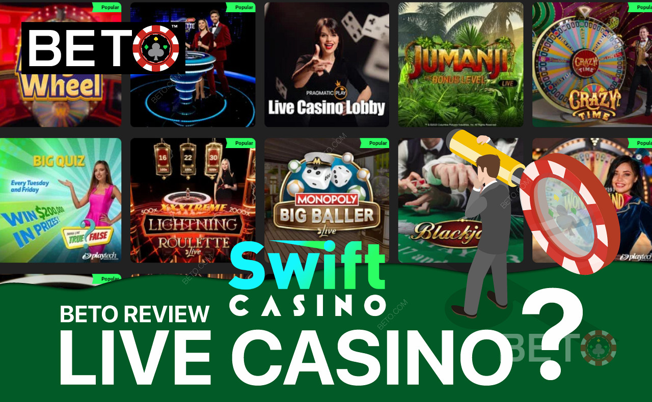 Swift Casino tarjoaa sinulle mahdollisuuden nauttia live-kasinopeleistä.
