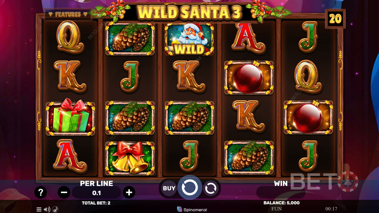 Wild Santa 3 arvostelu by BETO Slots