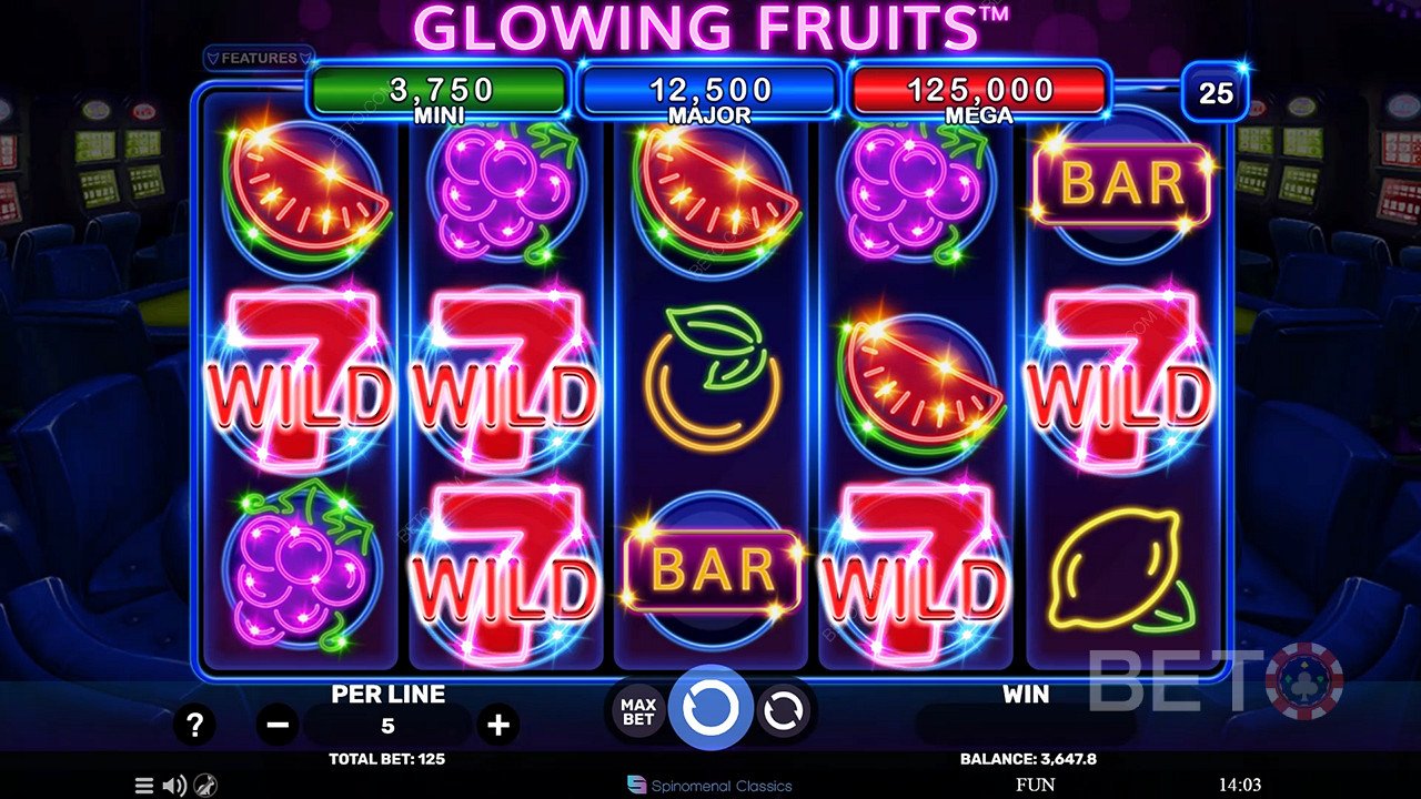 Glowing Fruits arvostelu by BETO Slots