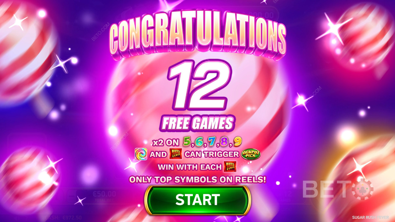 Voita 4,544x panoksesi Sugar Rush Fever -kolikkopelissä!