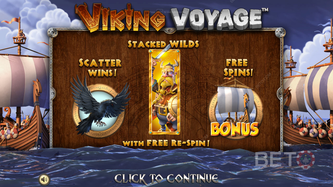 Nauti useista tehokkaista bonusominaisuuksista ja ilmaiskierroksista Viking Voyage -kolikkopelissä.
