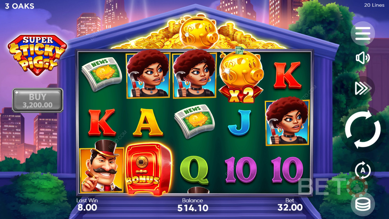 Pelaaminen 3 Oaks Gamingin Super Sticky Piggyn pelaaminen