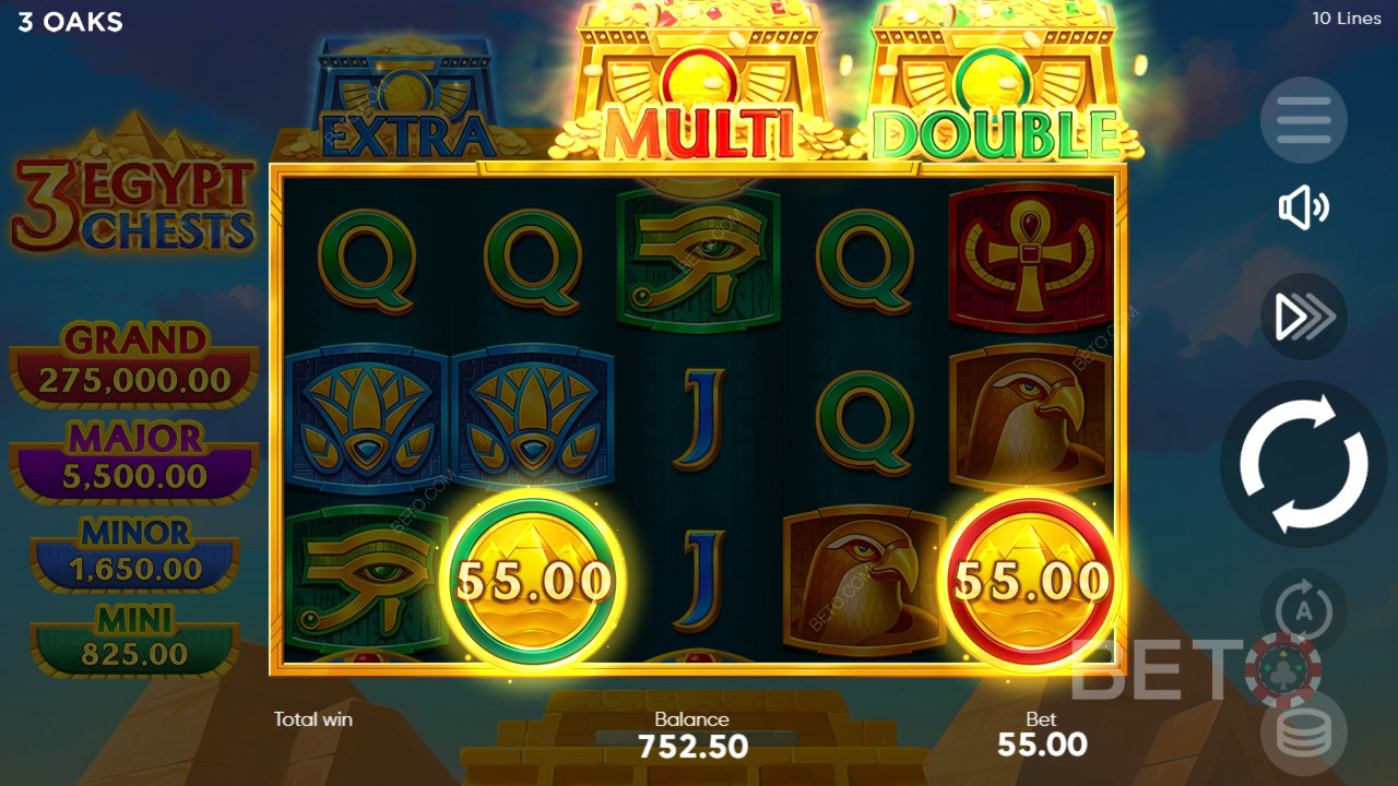 3 Egypt Chests arvostelu BETO Slotsilta