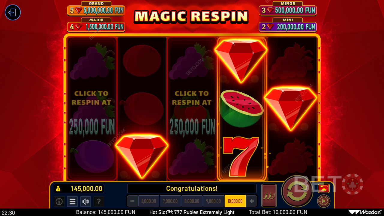 Kuuma kolikkopeli: 777 Rubies Extremely Light Review by BETO Slots
