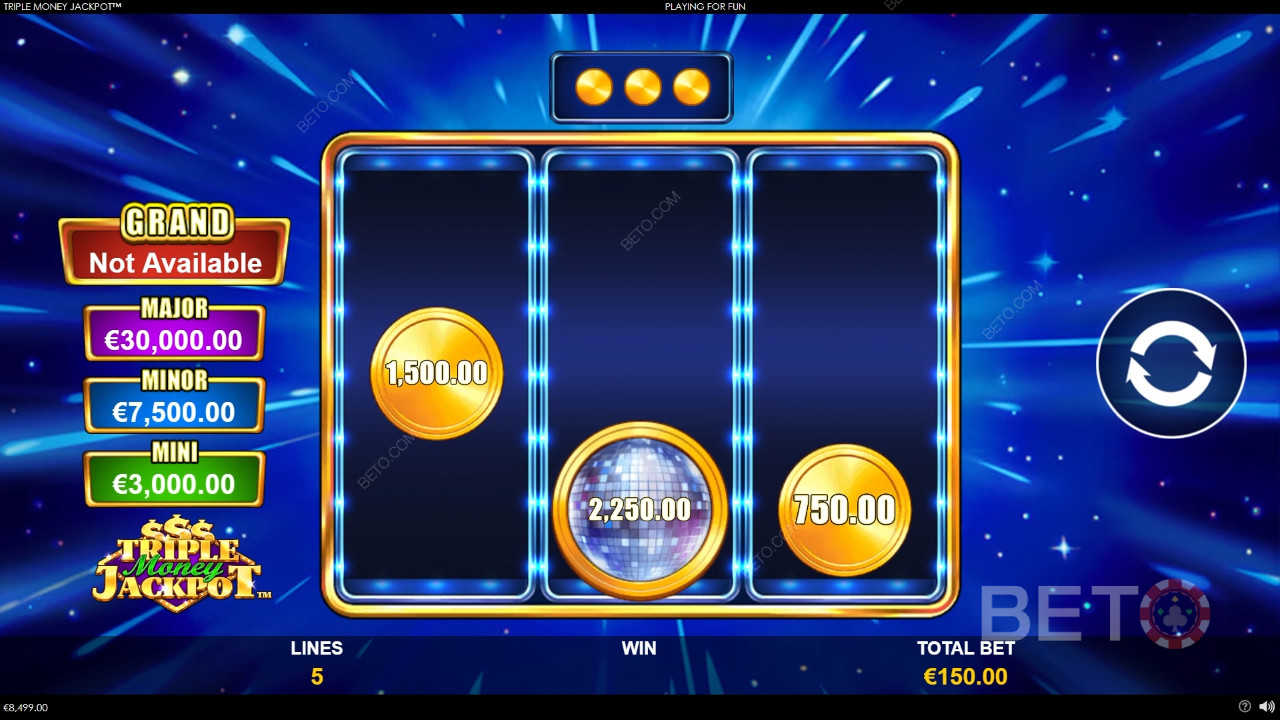 Voita 1,334x panoksesi Triple Money Jackpot -kolikkopelissä!