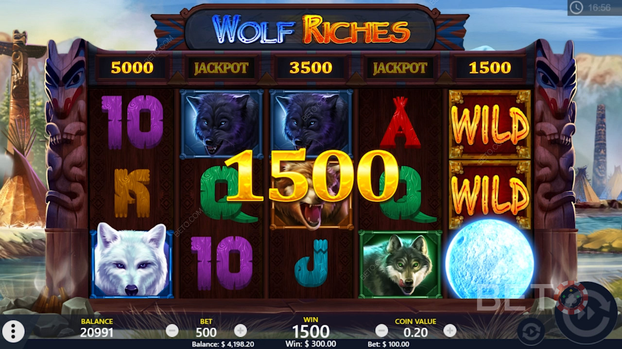 Nauti jatkuvista voitoista Wolf Riches -kolikkopelissä