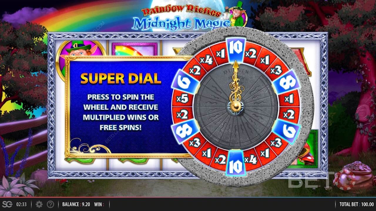 Rainbow Riches Midnight Magicin Super Dial -bonus