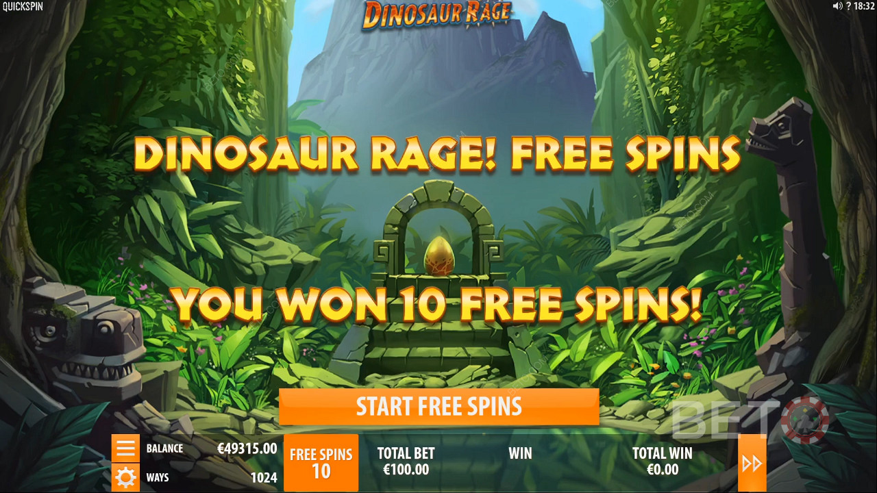 Ilmaiskierrosten voittaminen Dinosaur Rage -pelissä