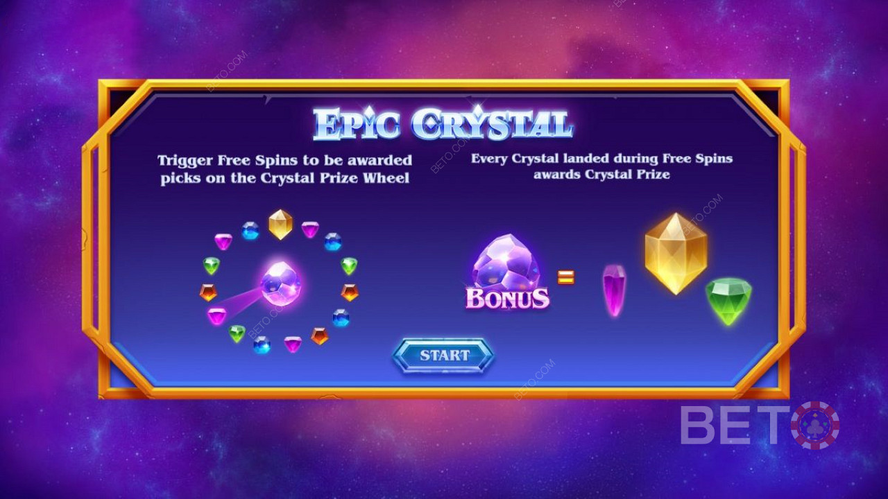 Epic Crystal - Bonus & ilmaiskierrokset - Intronäyttö