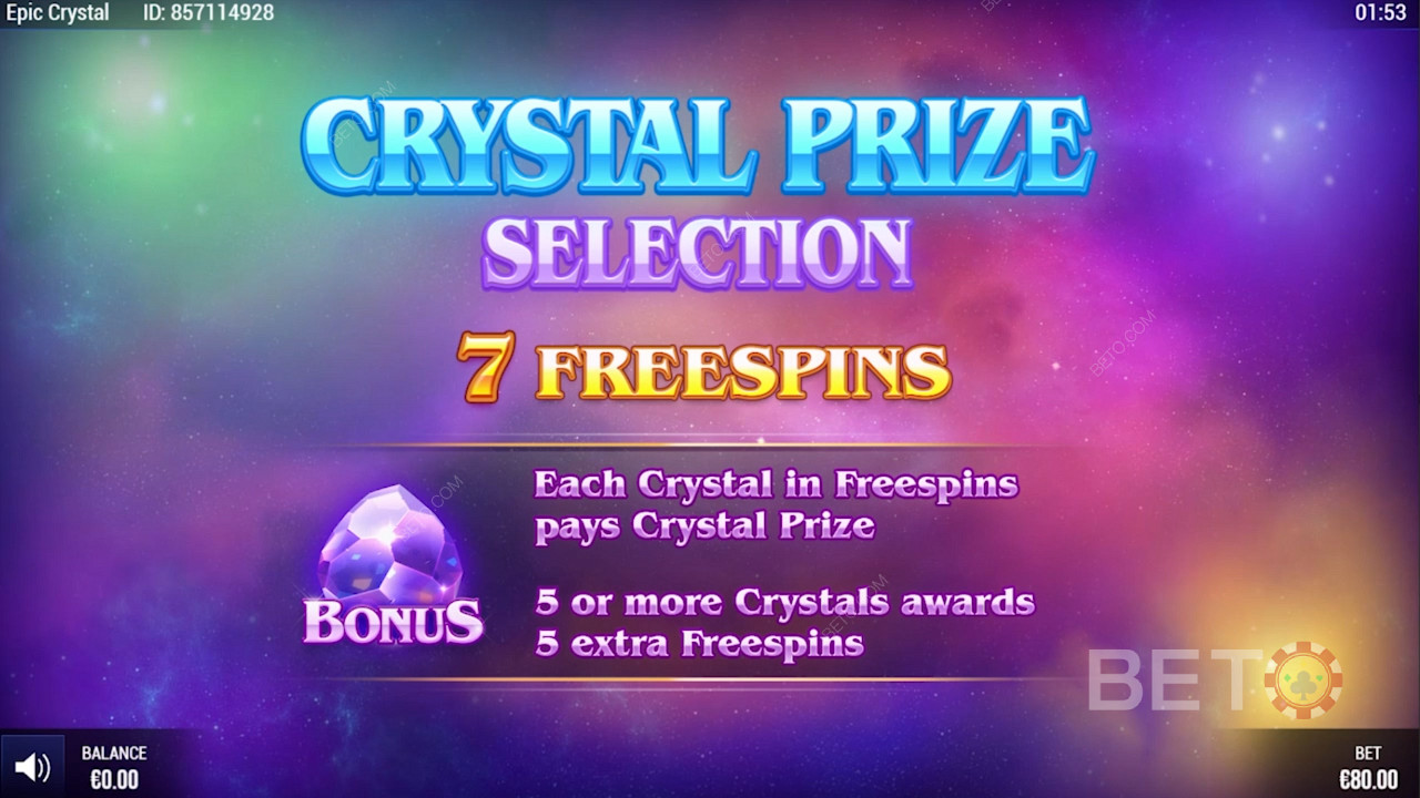 Epic Crystalin erityiset ilmaiskierrokset