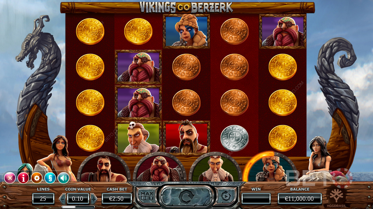 Vikings Go Berzerk -kolikkopeli on täynnä fantastisia ominaisuuksia.