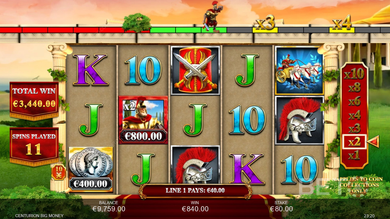 Voita 2,500x panoksesi Centurion Big Money -kolikkopelissä!