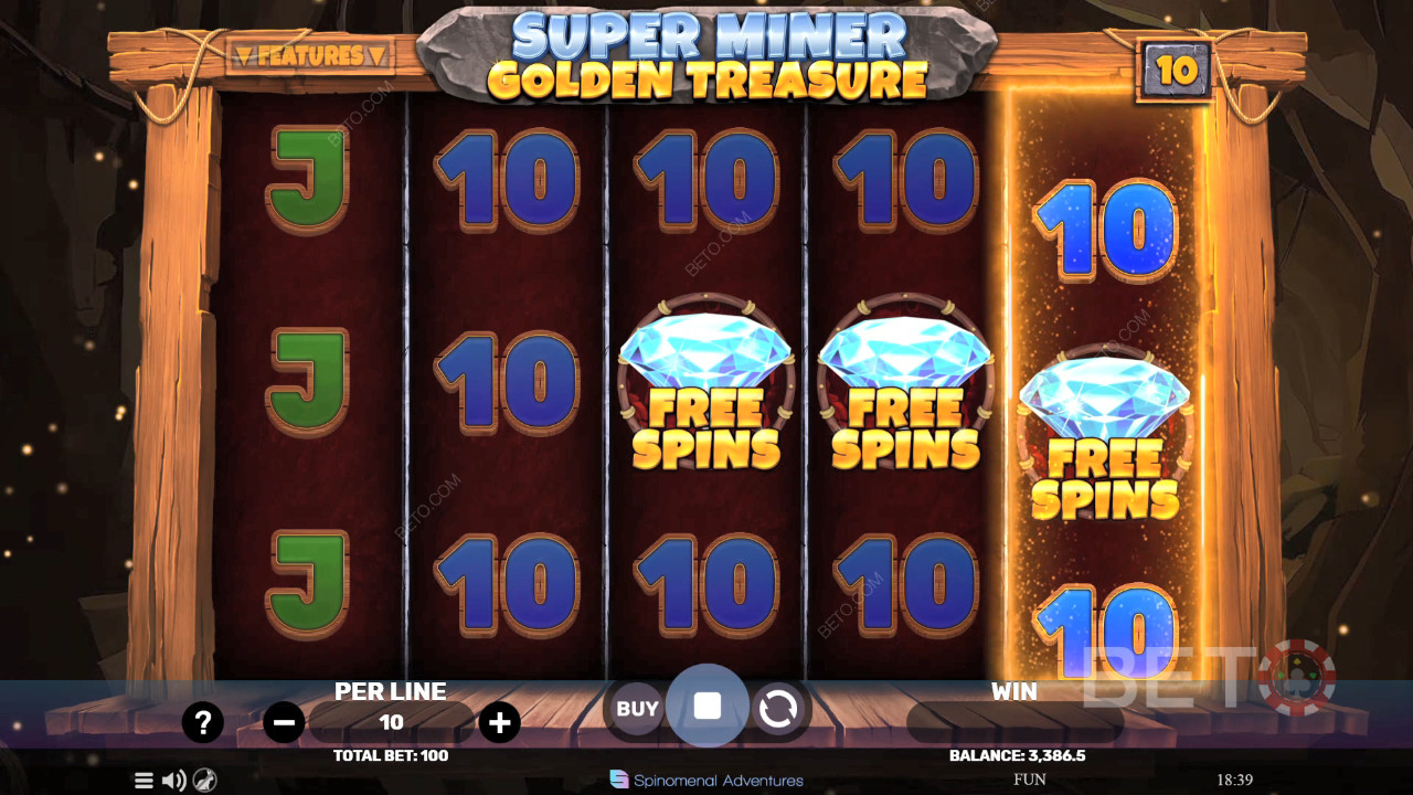 Super Miner - Golden Treasure arvostelu BETO Slotsilta