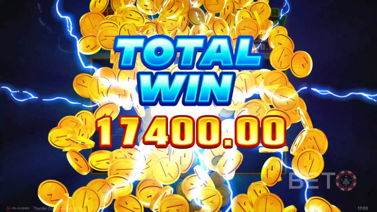 Voita 5,150x panoksesi Thunder Coins Online Slotissa!