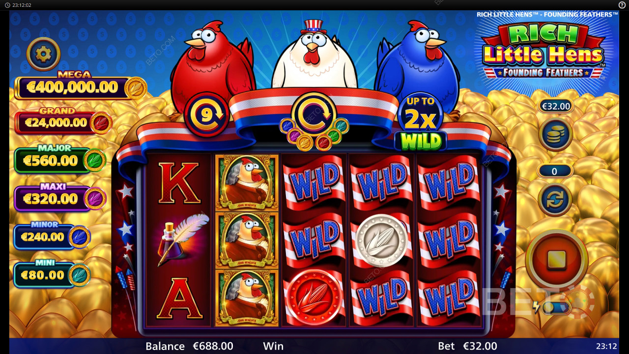 Rich Little Hens Founding Feathers arvostelu by BETO Slots