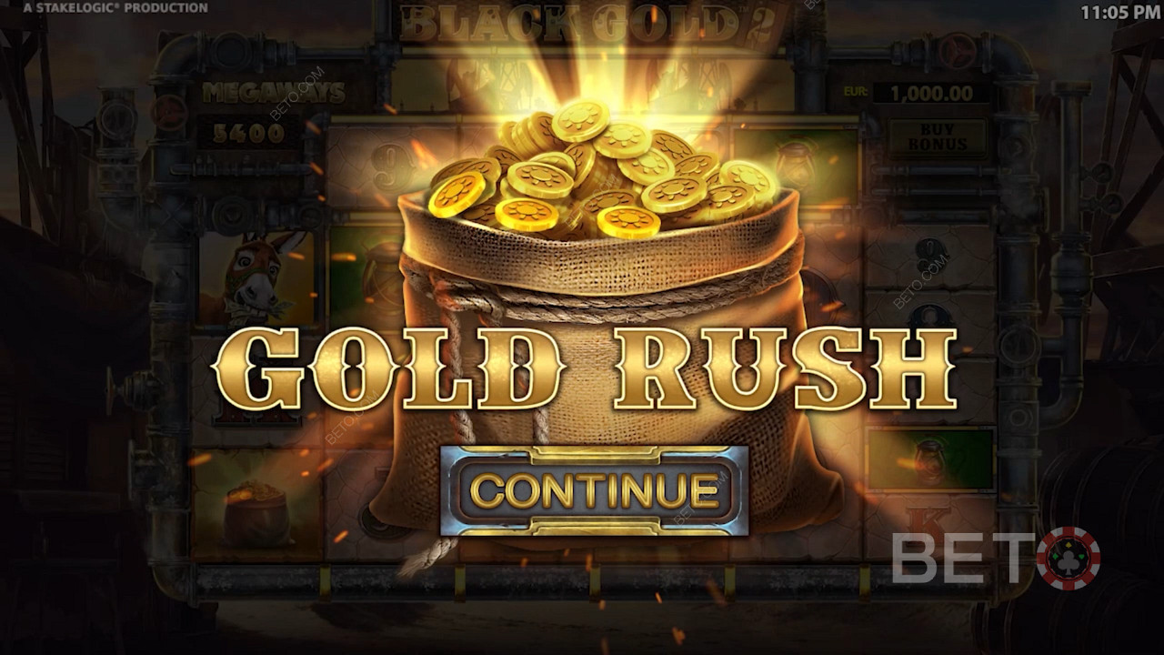 7 erilaista muokkausbonusta voidaan käyttää Gold Rush -toiminnon aktivoinnin jälkeen.