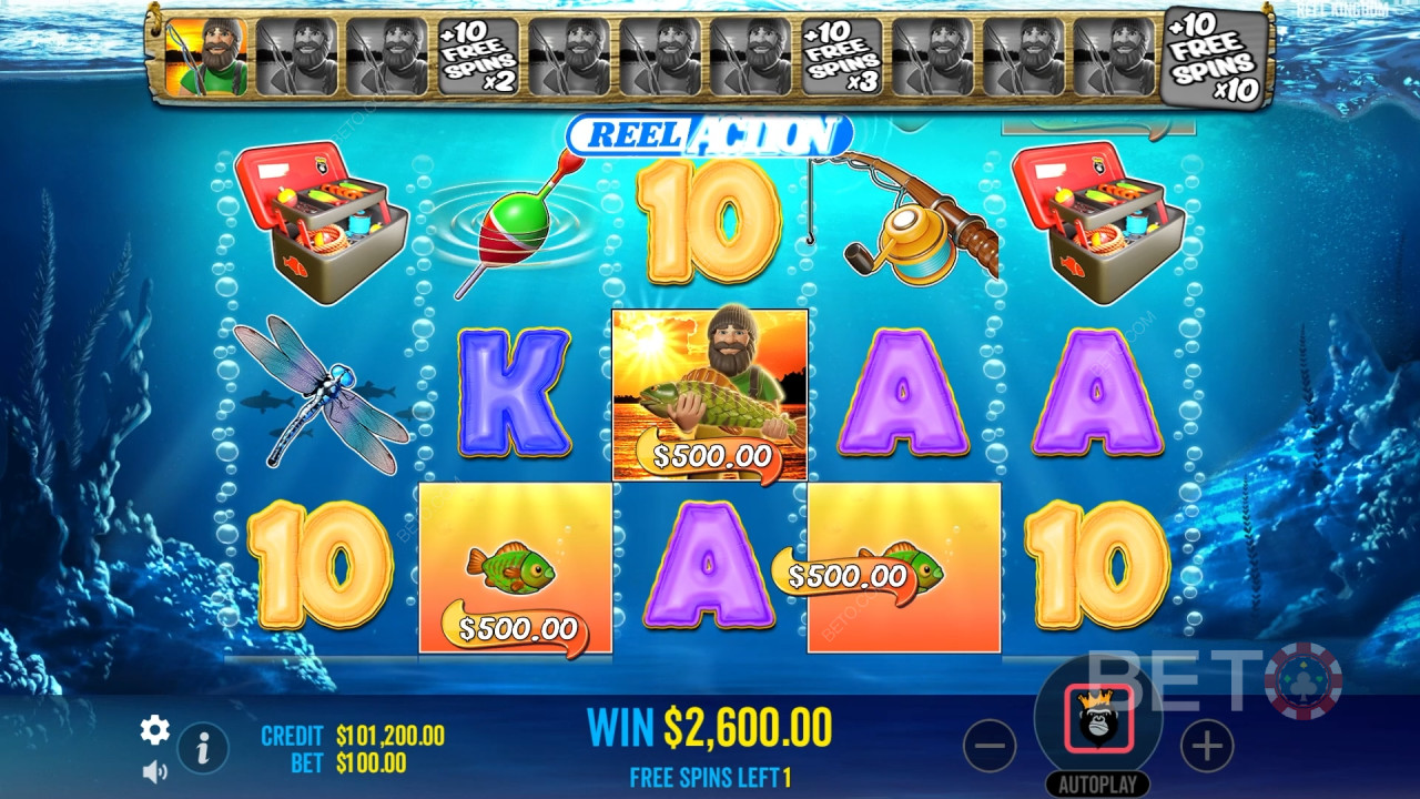 Bonusominaisuudet selitetty Big Bass Bonanza Reel Action by Reel Kingdom